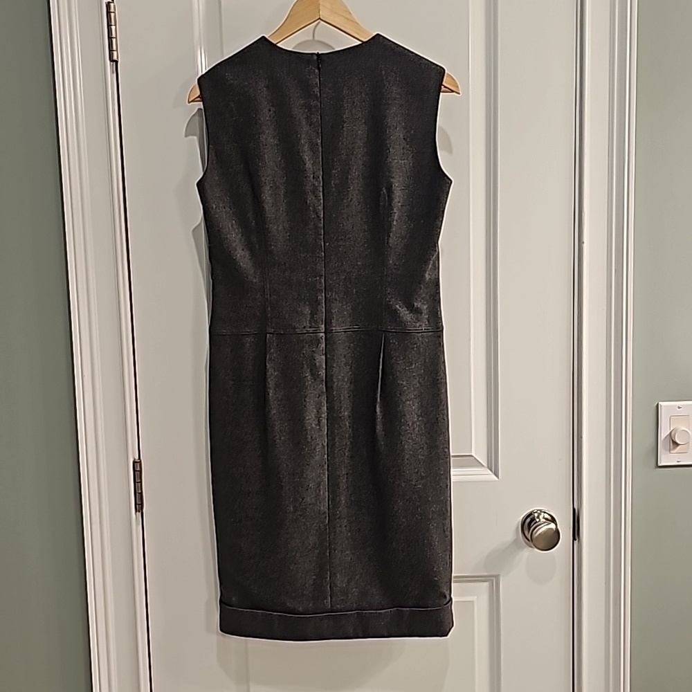 Burberry Gray Cashmere Wool Blend Sleeveless Dress - Size 6 - Picture 5 of 11